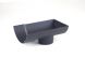 Cast Iron Half Round Gutter Stopend Outlet - 150mm for 75mm Downpipe Primed