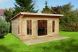 Mendip Log Cabin - 24kg Polyester Felt No Underlay Double Glazed - 5000mm x 4000mm