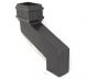 Cast Iron Square Downpipe Offset - 150mm Projection 100mm Black