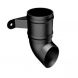 Cast Aluminium Round Downpipe Shoe - 63mm Black