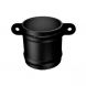 Cast Aluminium Round Downpipe Loose Collar Eared - 63mm Black