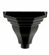 Cast Iron Round Downpipe Large Hopper Head Flat Back - 75mm Black