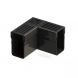 LUXE Threshold Drain Channel Aluminium Grating Class A15 Corner - Black