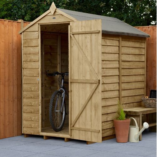 Forest Garden Apex Overlap Shed - No Window - 6' x 4'