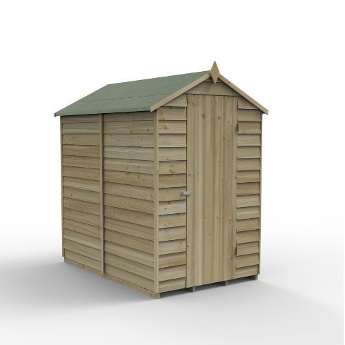 Forest Garden Apex Overlap Shed - No Window - 6' x 4'