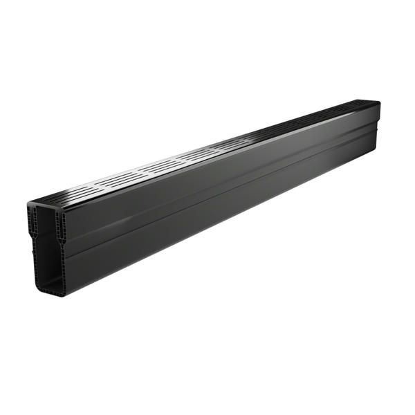 LUXE Threshold Drain Channel Aluminium Grating Class A15 - 1mtr Black