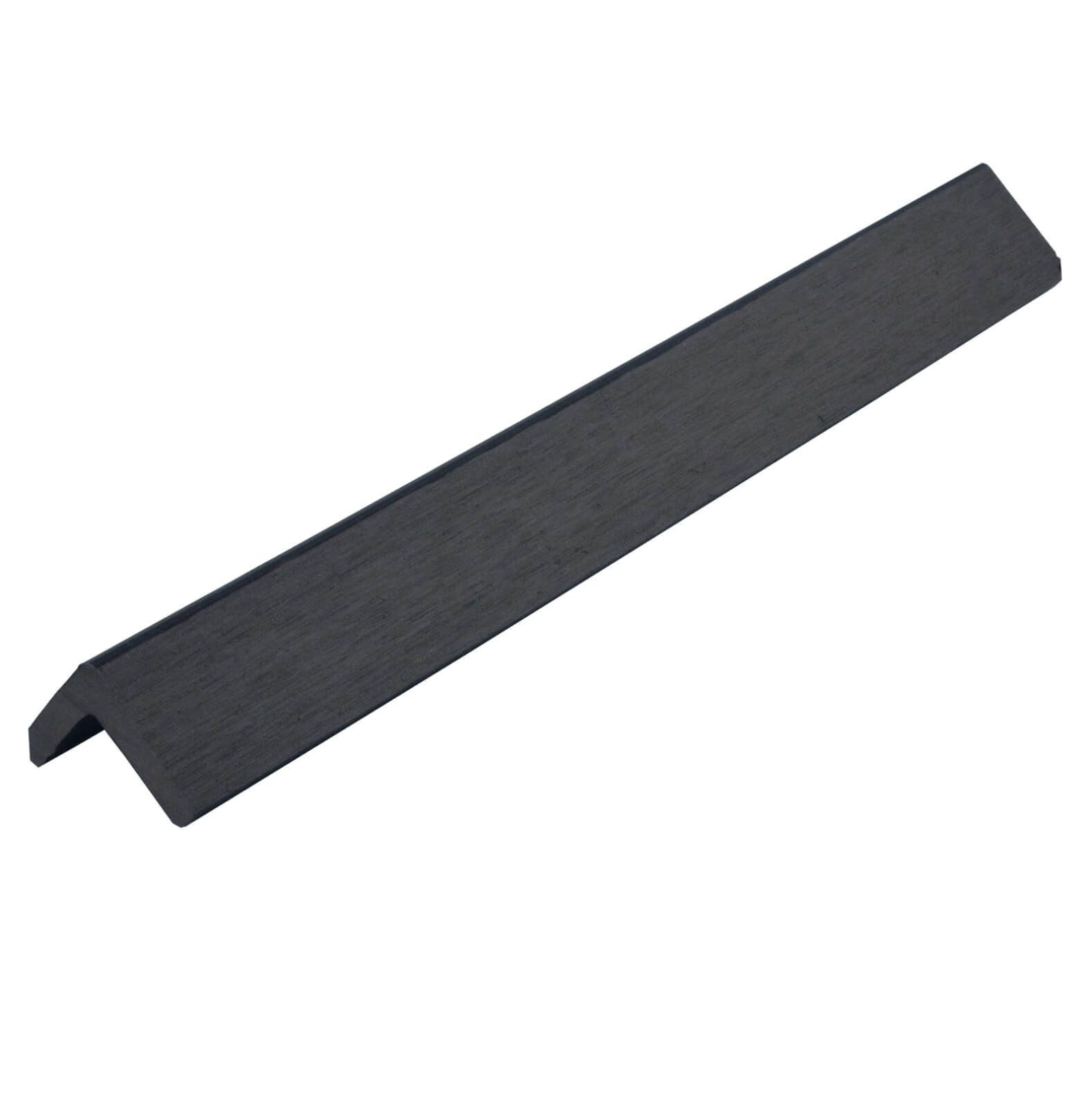 Standard Woodgrain / Grooved Composite Decking Corner Trim - 41mm x 41mm x 3600mm Charcoal