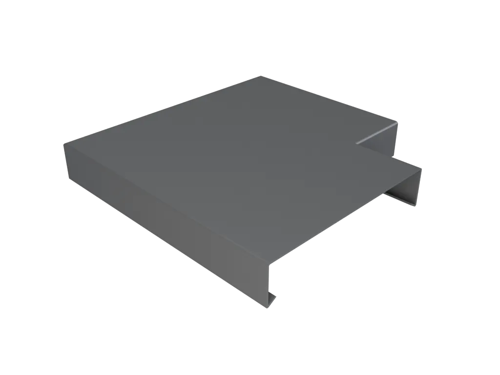 Aluminium Coping for 301-350mm Wall - 135 Degree Angle - 410mm Anthracite Grey