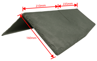 Tapco Composite Slate Roof Ridge - 160mm x 445mm Pewter Grey - Pack of 25