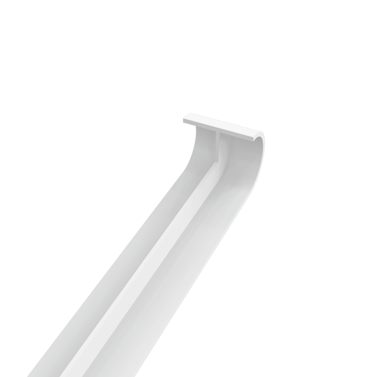 Bullnose Fascia Double Ended Joiner - 600mm x 40mm White