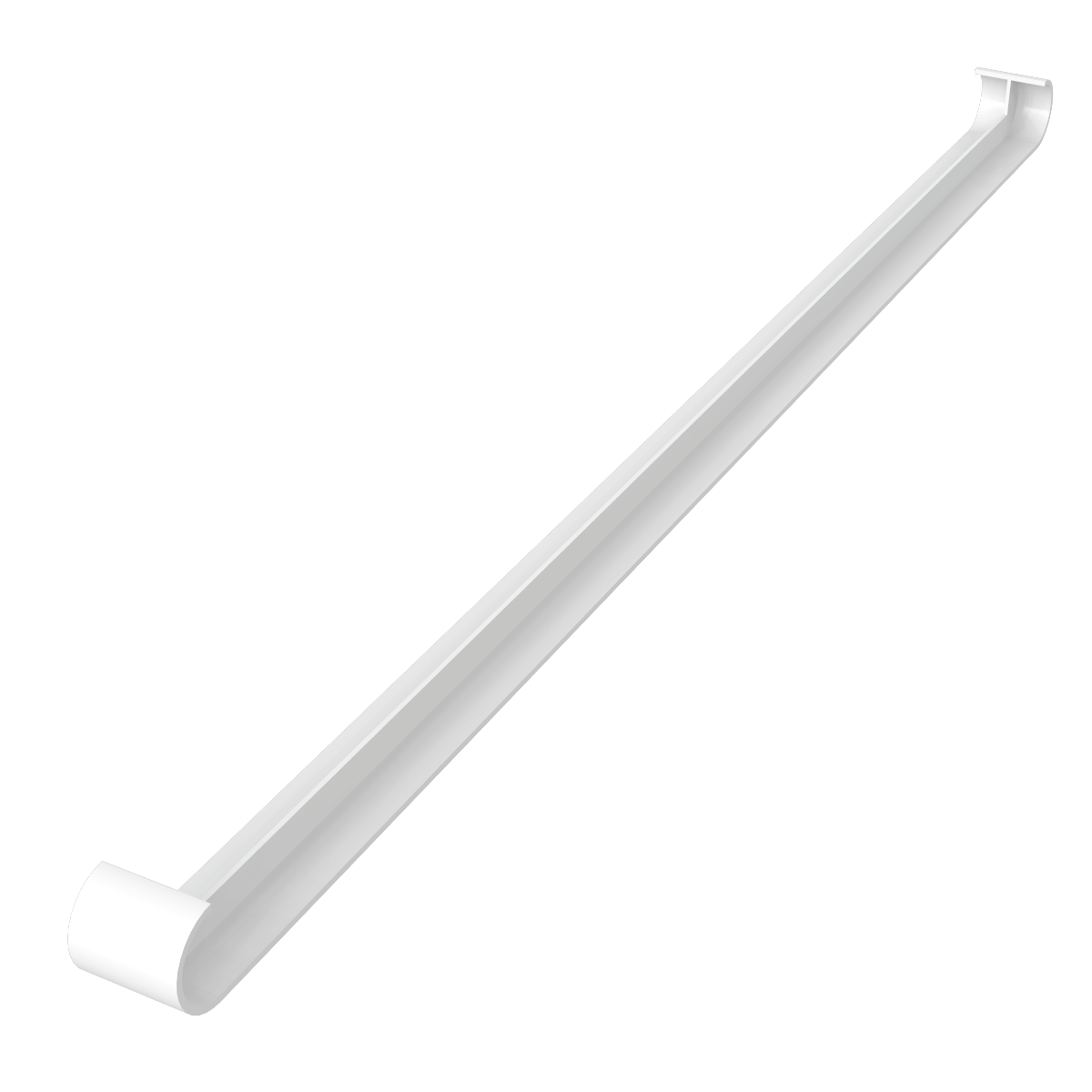 Bullnose Fascia Double Ended Joiner - 600mm x 40mm White