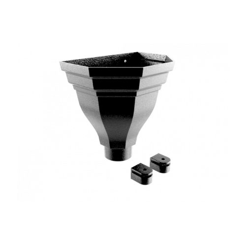 Cast Aluminium Round Merus Small Hopper - 63mm PPC Finish Black