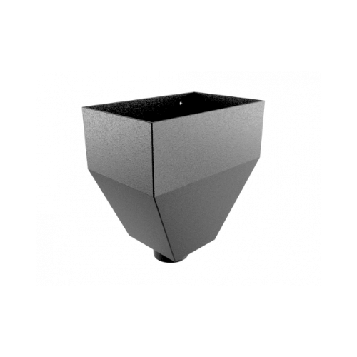 Cast Aluminium Round Neptune Hopper - 63mm PPC Finish Black