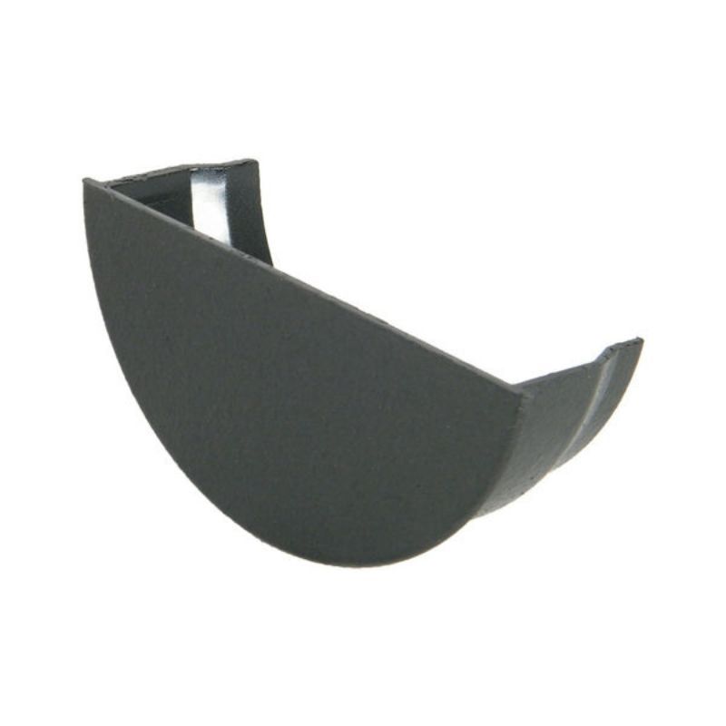 FloPlast Half Round Gutter Internal Stopend - 112mm Cast Iron Effect