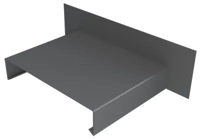 Aluminium Coping Upstand for 141-200mm Wall - 260mm Anthracite Grey