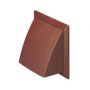 Wall Outlet with Cowl - 100mm x 154mm Brown