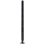 Aluminium Dual Post For Casting For Privacy Screen - 300mm x 60mm x 60mm Black