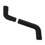 Aluminium Round Swaged Downpipe 2 Part Swan Neck - 76mm to 400mm PPC Finish Black