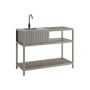 Ecoscape Outdoor Kitchen Sink Unit - 950mm x 1270mm x 530mm Taupe