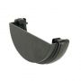 FloPlast Half Round Gutter External Stopend - 112mm Cast Iron Effect