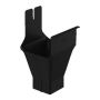 Square Steel Gutter Outlet - 125mm Black