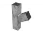 Zinc Square Downpipe Branch - 80mm x 80mm