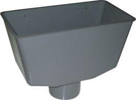 FloPlast Downpipe Universal Round/ Square Hopper - Grey